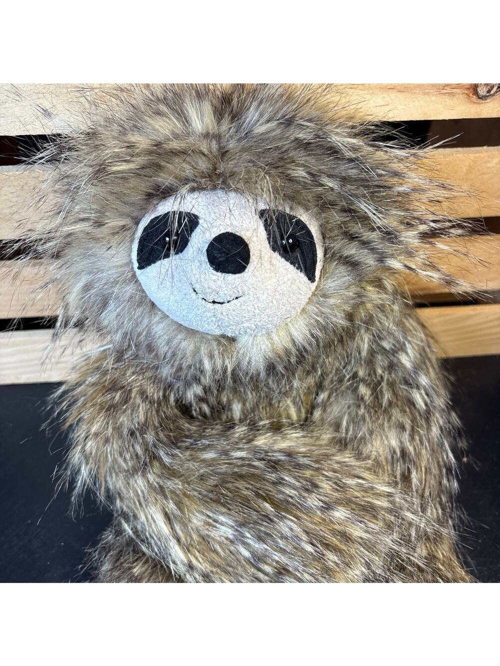 Jellycat London Cyril The Sloth Fluffy Long Hair Plush Shaggy Stuffed Animal 16"